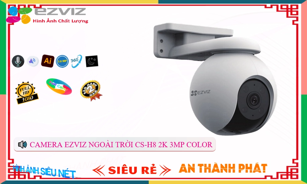 Camera CS-H8 2K 3MP Color Wifi ✲,thông số CS-H8 2K 3MP Color, Không Dây IP CS-H8 2K 3MP Color Giá rẻ,CS H8 2K 3MP