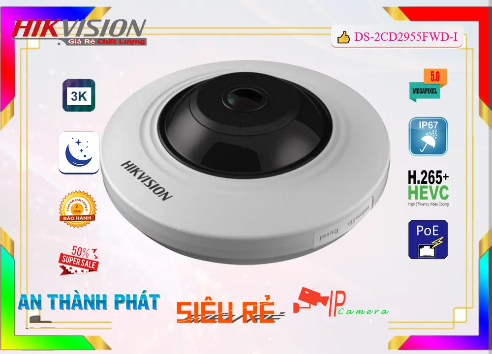 Camera Hikvision DS-2CD2955FWD-I,thông số DS-2CD2955FWD-I,DS-2CD2955FWD-I Giá rẻ,DS 2CD2955FWD I,Chất Lượng