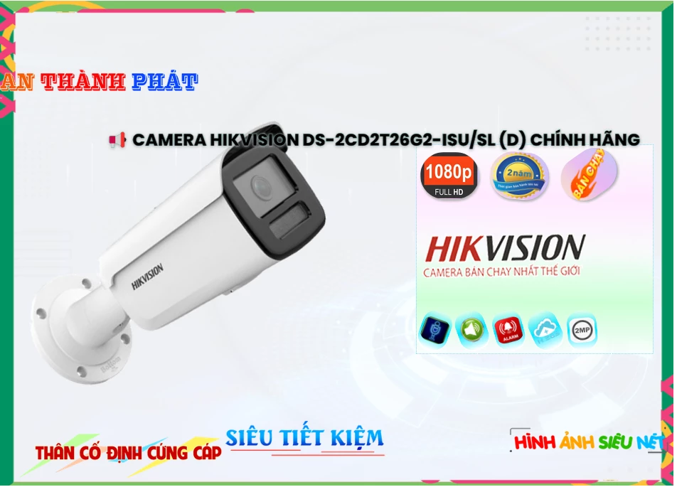 Camera Hikvision DS-2CD2T26G2-ISU/SL(D),DS 2CD2T26G2 ISU/SL(D),Giá Bán DS-2CD2T26G2-ISU/SL(D),DS-2CD2T26G2-ISU/SL(D)