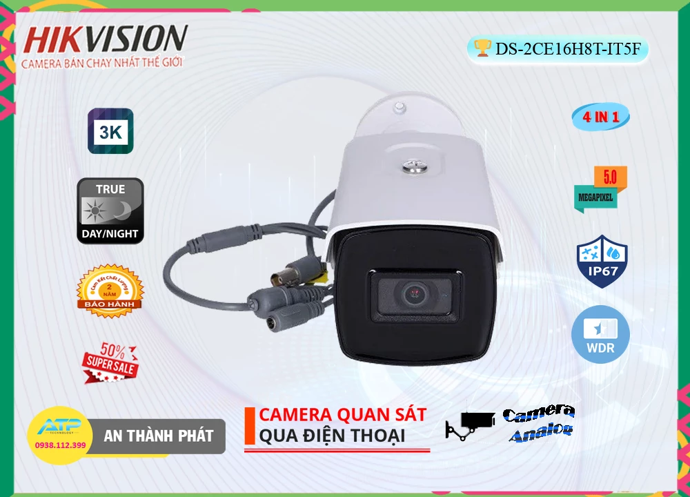 Camera Hikvision DS-2CE16H8T-IT5F,Giá DS-2CE16H8T-IT5F,phân phối DS-2CE16H8T-IT5F,Camera An Ninh Hikvision