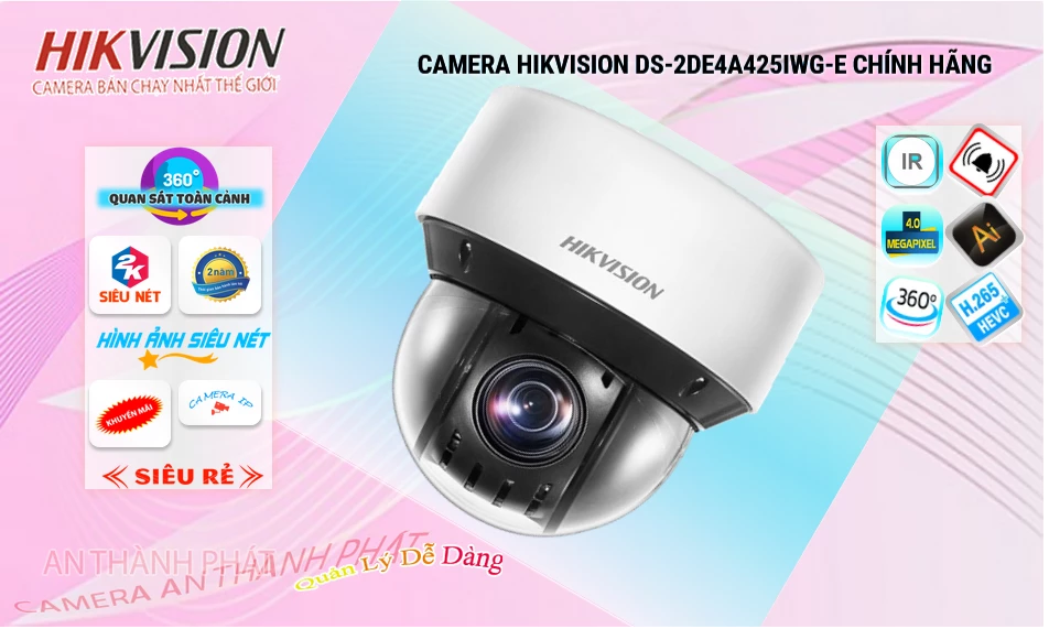 DS-2DE4A425IWG-E Camera Sắc Nét  Hikvision
