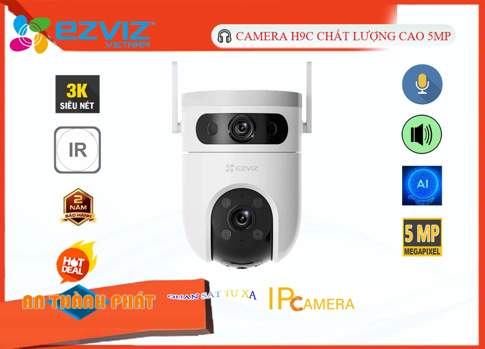 Camera Không Dây H9C (5MP+5MP) Chi phí phù hợp,thông số H9C (5MP+5MP), Wifi IP H9C (5MP+5MP) Giá rẻ,H9C (5MP+5MP),Chất