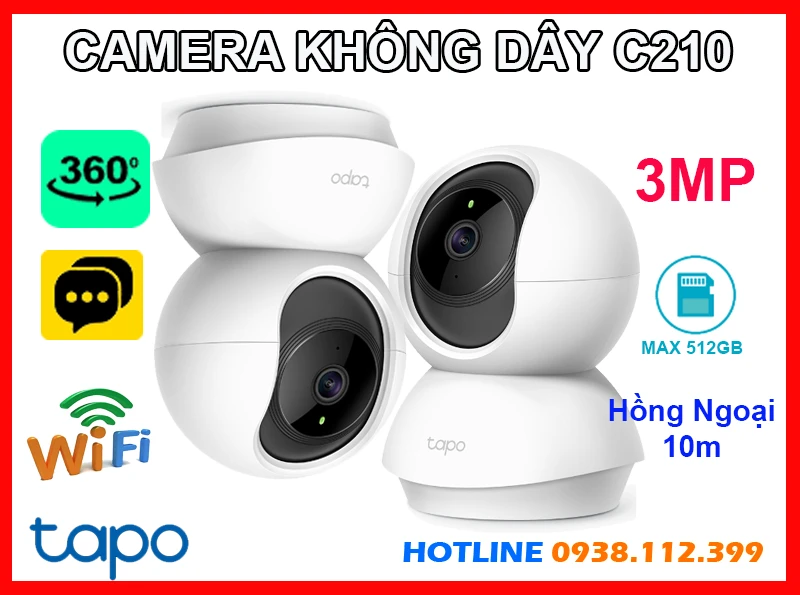 Tapo C210 Camera IP Wifi Không Dây (3MP), camera quan sát Tapo C210, lắp đặt camera Tapo C210, camera giám sát Tapo C210, camera không dây Tapo C210, camera Tapo C210 giá rẻ, lắp camera Tapo C210 chính hãng, Tapo C210, C210, camera trong nhà C210 giá rẻ,