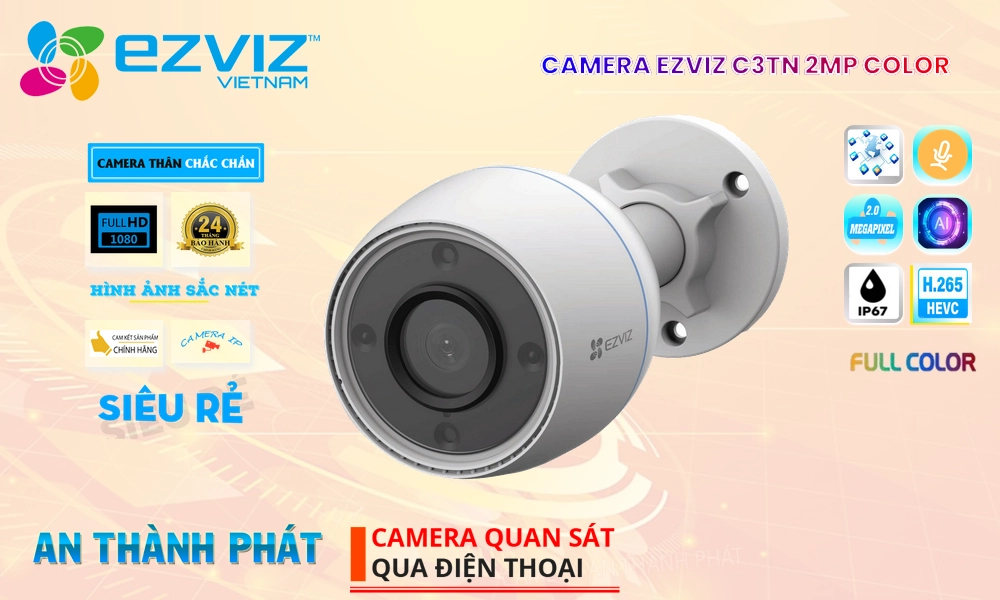 Camera C3TN 2MP Color Wifi Ezviz Với giá cạnh tranh