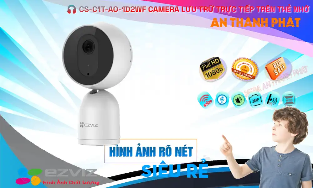 CS-C1T-A0-1D2WF sắc nét Wifi Ezviz