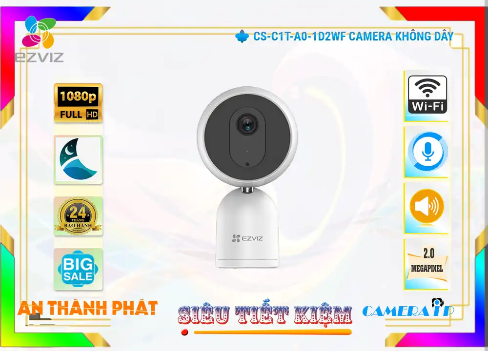 CS-C1T-A0-1D2WF sắc nét Wifi Ezviz