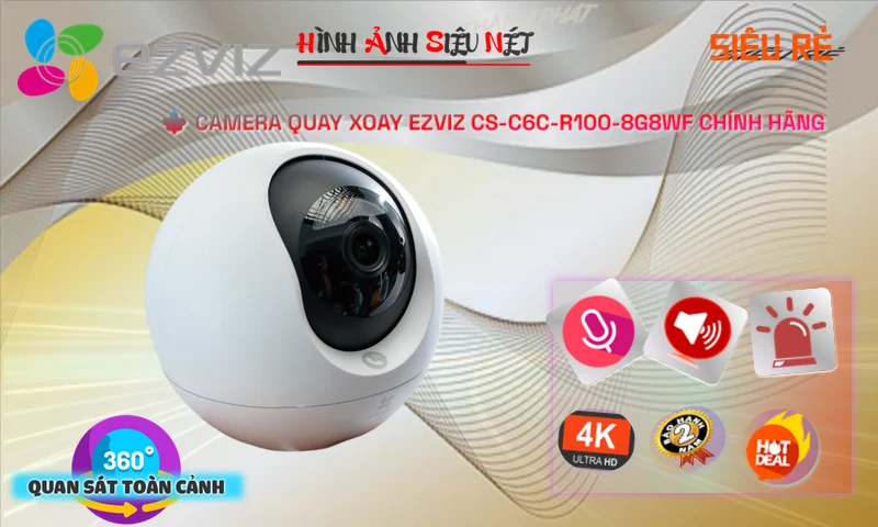 Camera Wifi Ezviz CS-C6c-R100-8G8WF Camera Wifi Ezviz CS-C6c-R100-8G8WF