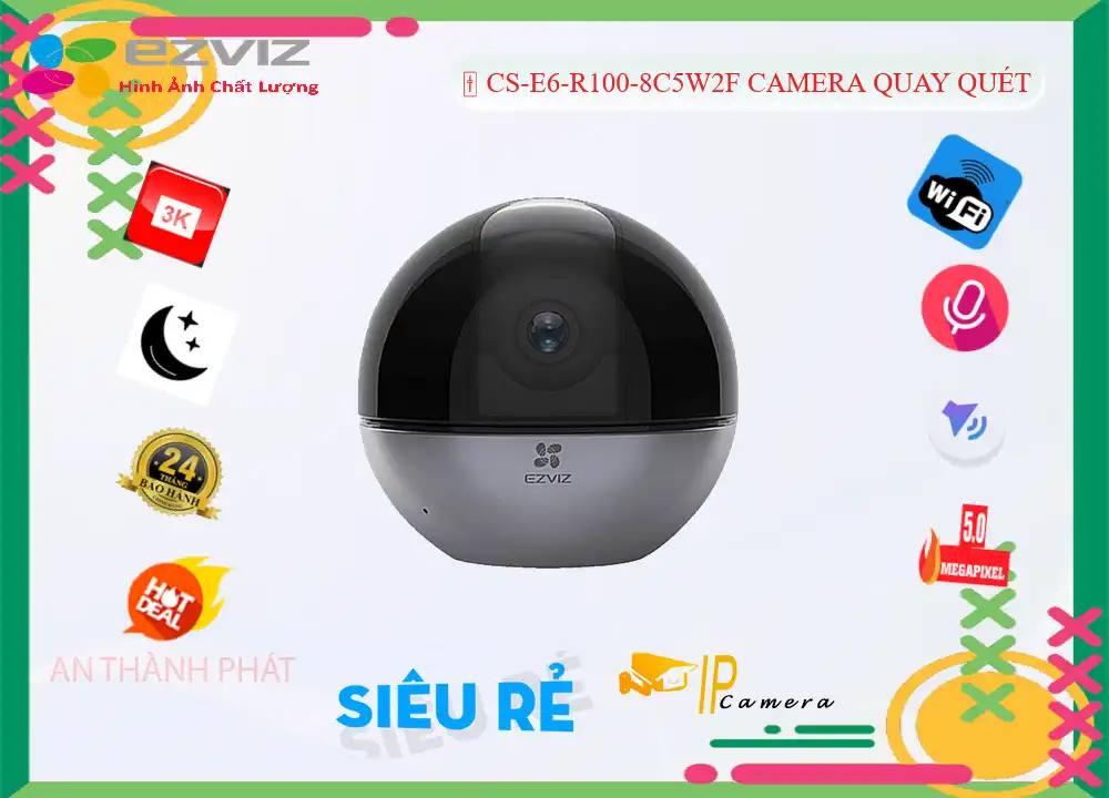 CS-E6-R100-8C5W2F Camera An Ninh Wifi Ezviz