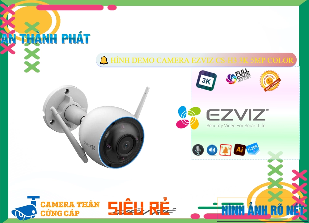 ❇ Camera CS-H3 3K 5MP Color Wifi,thông số CS-H3 3K 5MP Color, Wifi CS-H3 3K 5MP Color Giá rẻ,CS H3 3K 5MP Color,Chất