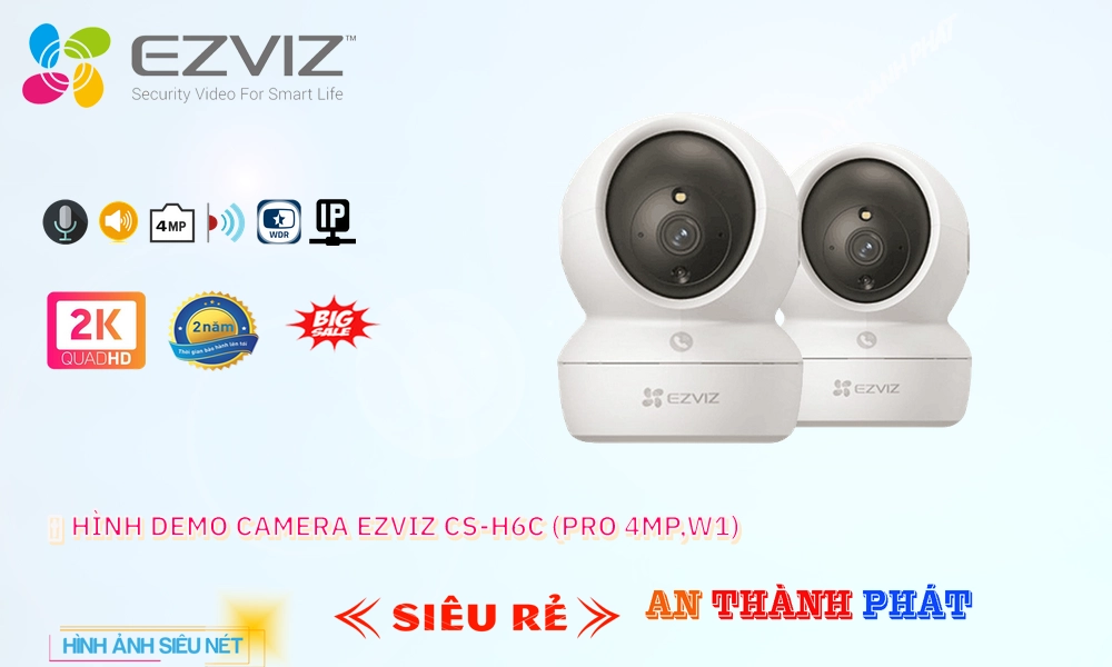 Camera IP Không Dây CS-H6c (Pro 4MP,W1) Chức Năng Cao Cấp