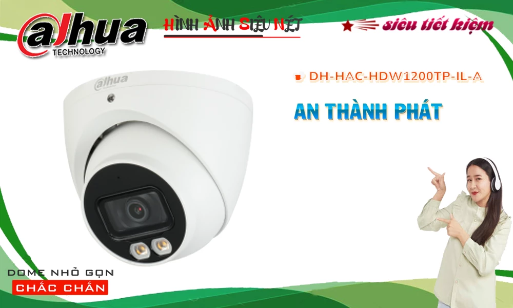 Camera DH-HAC-HDW1200TP-IL-A Thiết kế Đẹp