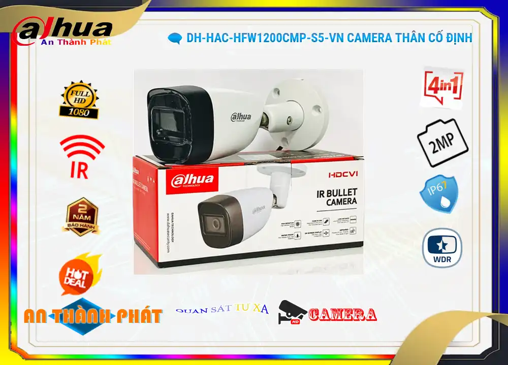 DH-HAC-HFW1200CMP-S5-VN sắc nét Dahua