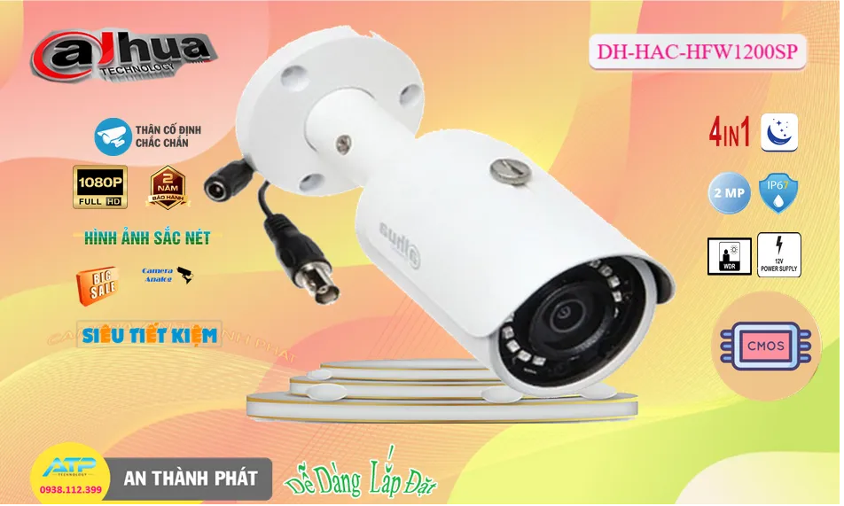 DH-HAC-HFW1200SP Camera Dahua Thiết kế Đẹp