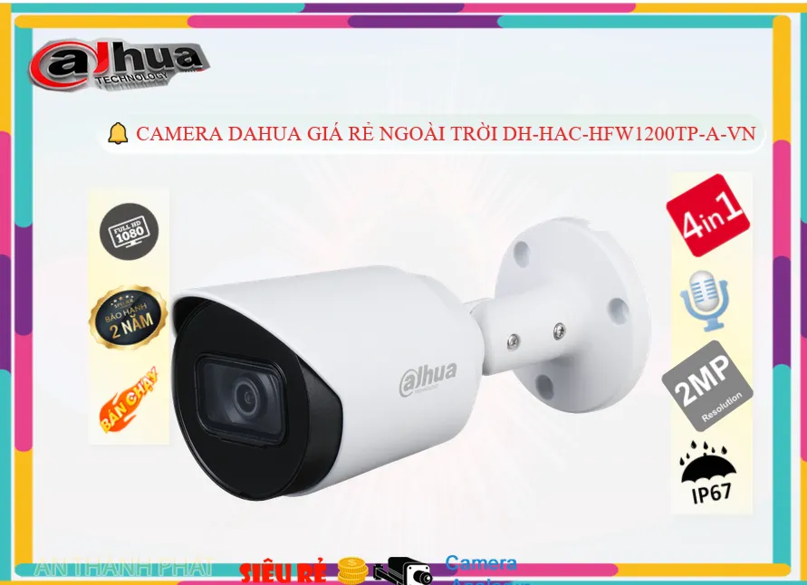 Camera Giá Rẻ Dahua DH-HAC-HFW1200TP-A-VN Công Nghệ HD Giá rẻ Camera Giá Rẻ Dahua DH-HAC-HFW1200TP-A-VN Công Nghệ HD Giá rẻ