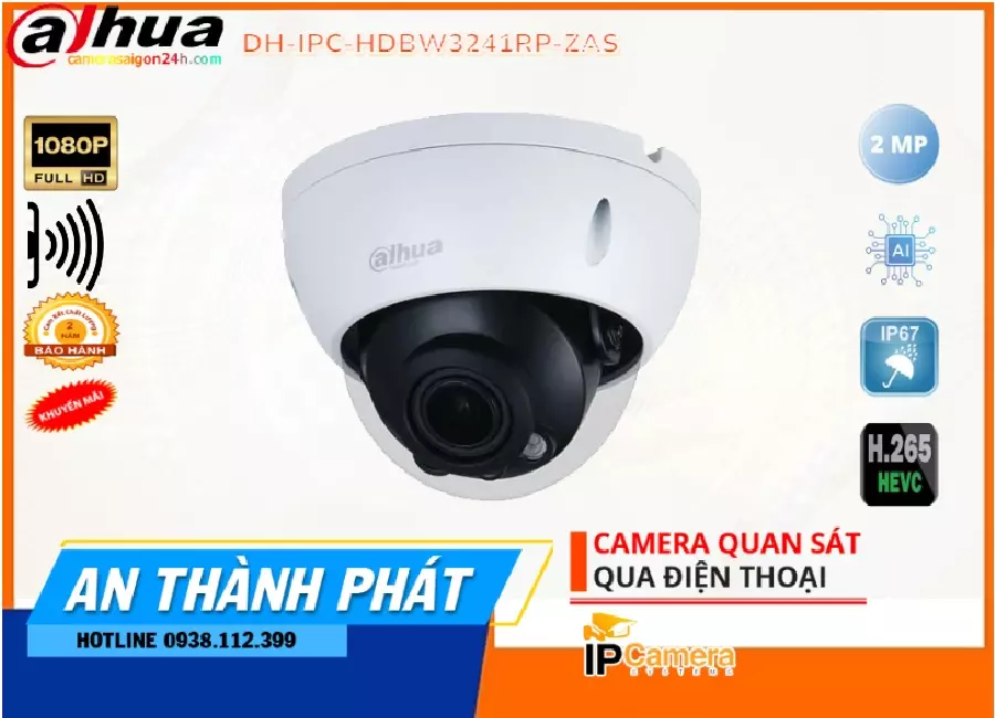 Camera IP Dahua DH-IPC-HDBW3241RP-ZAS,DH-IPC-HDBW3241RP-ZAS Giá Khuyến Mãi,DH-IPC-HDBW3241RP-ZAS Giá
