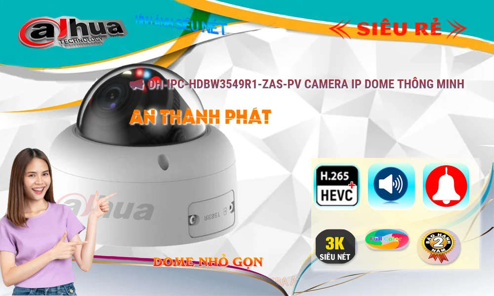 DH-IPC-HDBW3549R1-ZAS-PV sắc nét Dahua