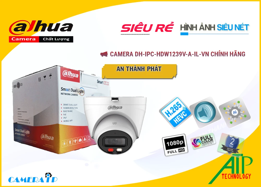 Camera Dahua DH-IPC-HDW1239V-A-IL-VN Camera Dahua DH-IPC-HDW1239V-A-IL-VN