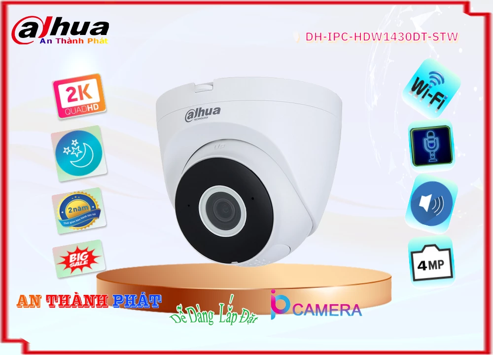 Camera Dahua DH-IPC-HDW1430DT-STW,Giá DH-IPC-HDW1430DT-STW,DH-IPC-HDW1430DT-STW Giá Khuyến Mãi,bán