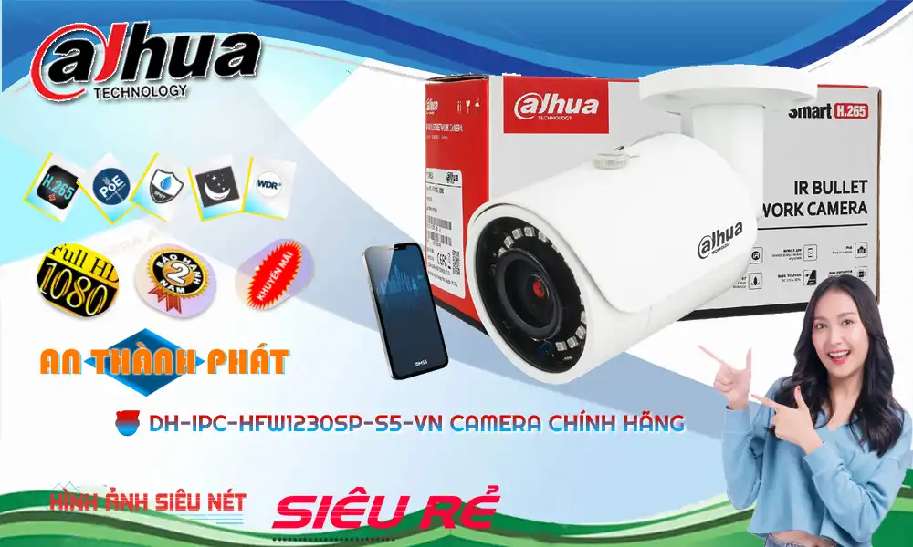 DH-IPC-HFW1230SP-S5-VN sắc nét Dahua DH-IPC-HFW1230SP-S5-VN sắc nét Dahua