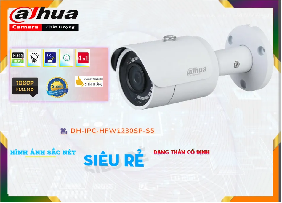 DH IPC HFW1230SP S5,Camera Dahua DH-IPC-HFW1230SP-S5,DH-IPC-HFW1230SP-S5 Giá rẻ,DH-IPC-HFW1230SP-S5 Công Nghệ