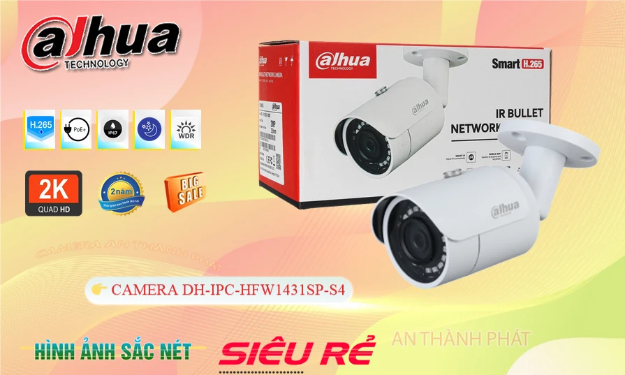 DH-IPC-HFW1431SP-S4 sắc nét Dahua