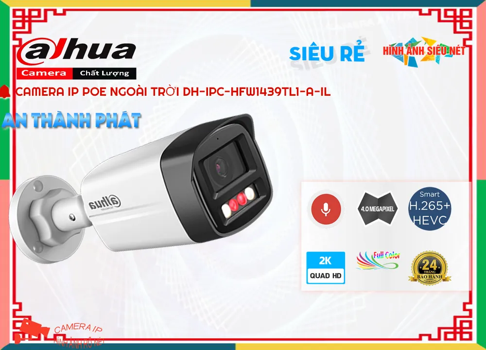 Camera IP Thân Dahua DH-IPC-HFW1439TL1-A-IL 4MP,DH-IPC-HFW1439TL1-A-IL Giá chiết khấu,DH-IPC-HFW1439TL1-A-IL Ip POE Giá Hấp Dẫn,DH-IPC-HFW1439TL1-A-IL,Camera IP Dahua DH-IPC-HFW1439TL1-A-IL,DH IPC HFW1439TL1 A IL,thông số Camera Giá re DH-IPC-HFW1439TL1-A-IL,Camera Dahua DH-IPC-HFW1439TL1-A-IL
