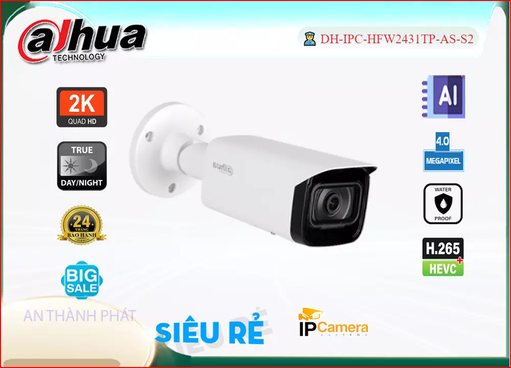 Camera dahua DH-IPC-HFW2431TP-ZS-S2,Giá DH-IPC-HFW2431TP-ZS-S2,phân phối