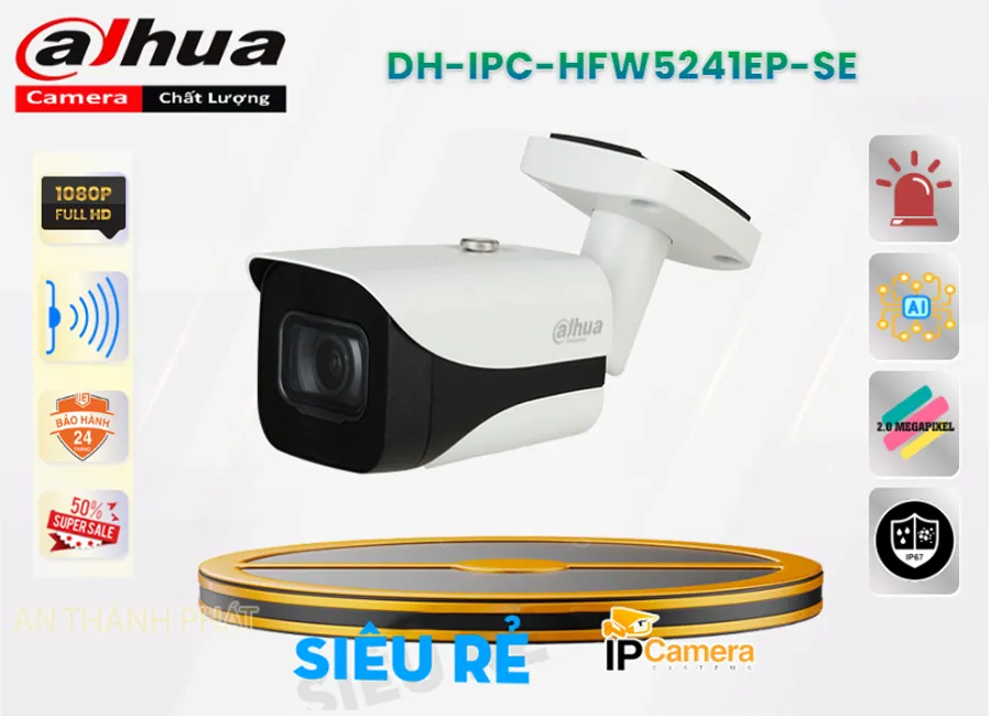 Camera IP Dahua DH-IPC-HFW5241EP-SE,DH-IPC-HFW5241EP-SE Giá Khuyến Mãi,DH-IPC-HFW5241EP-SE Giá rẻ,DH-IPC-HFW5241EP-SE