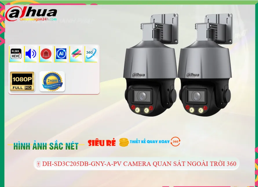 DH-SD3C205DB-GNY-A-PV Camera Thiết kế Đẹp Dahua DH-SD3C205DB-GNY-A-PV Camera Thiết kế Đẹp Dahua