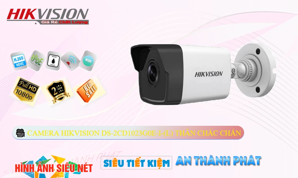 DS-2CD1023G0E-I(L) sắc nét Hikvision