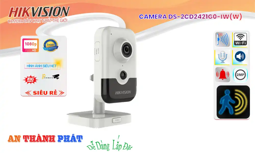 DS-2CD2421G0-IW Camera An Ninh Thiết kế Đẹp