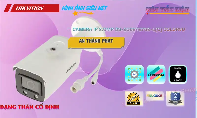 Camera Hikvision DS-2CD2T27G2-L(C)