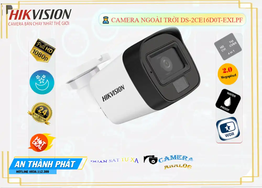 DS-2CE16D0T-EXLPF Camera An Ninh Thiết kế Đẹp,DS-2CE16D0T-EXLPF Giá rẻ,DS-2CE16D0T-EXLPF Giá Thấp Nhất,Chất Lượng
