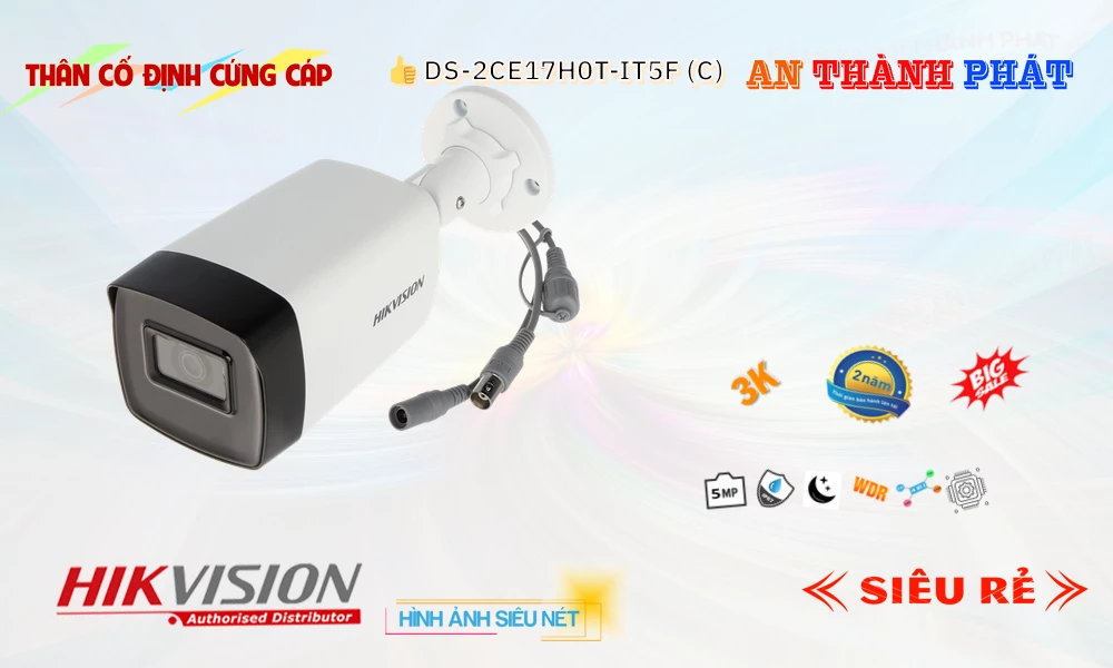 Camera  Hikvision Sắt Nét DS-2CE17H0T-IT5F(C)