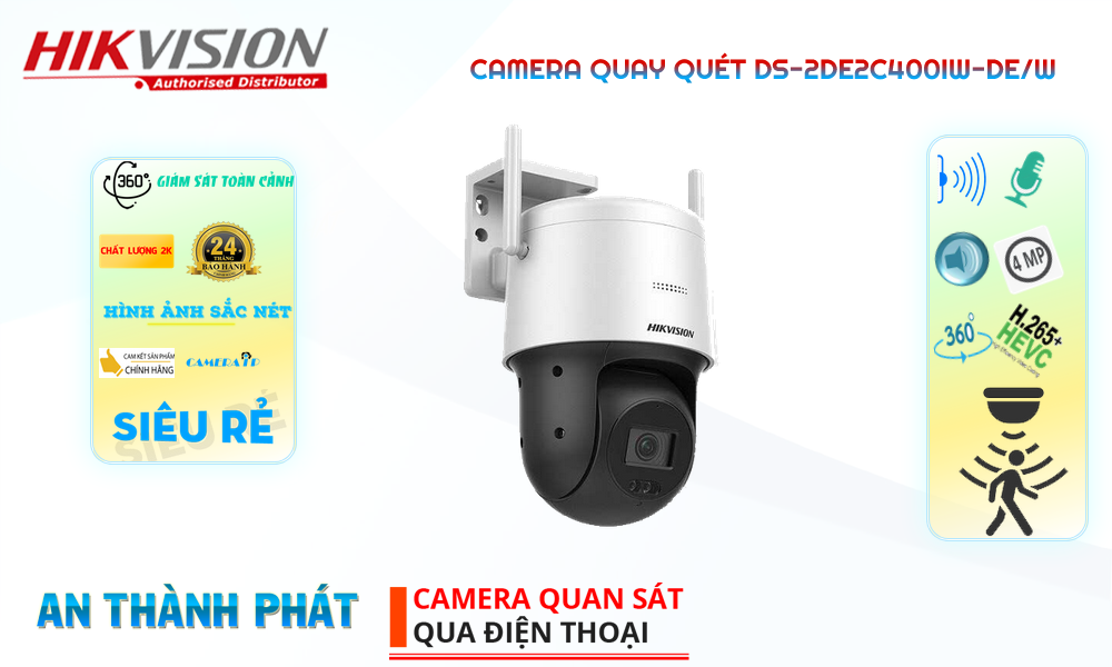 Camera  Hikvision Sắt Nét DS-2DE2C400IW-DE/W