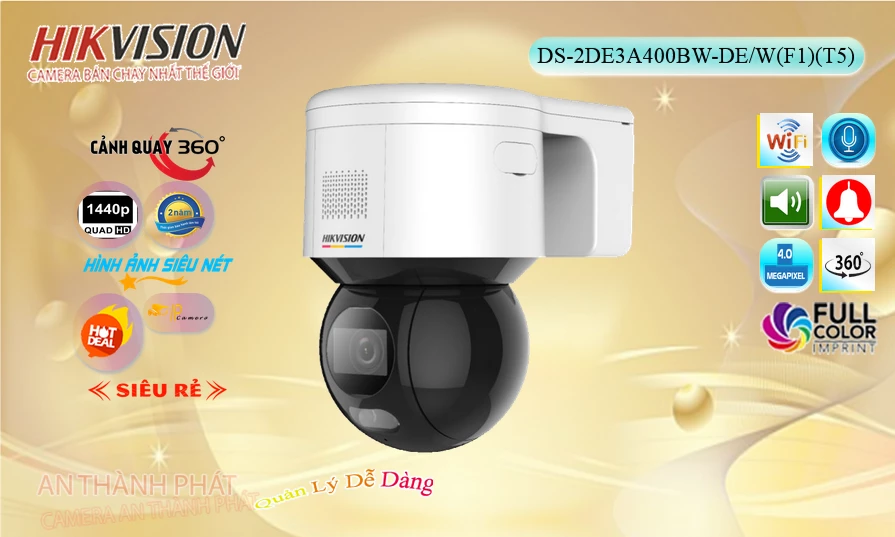 Camera An Ninh  Hikvision DS-2DE3A400BW-DE/W(F1)(T5) Giá rẻ