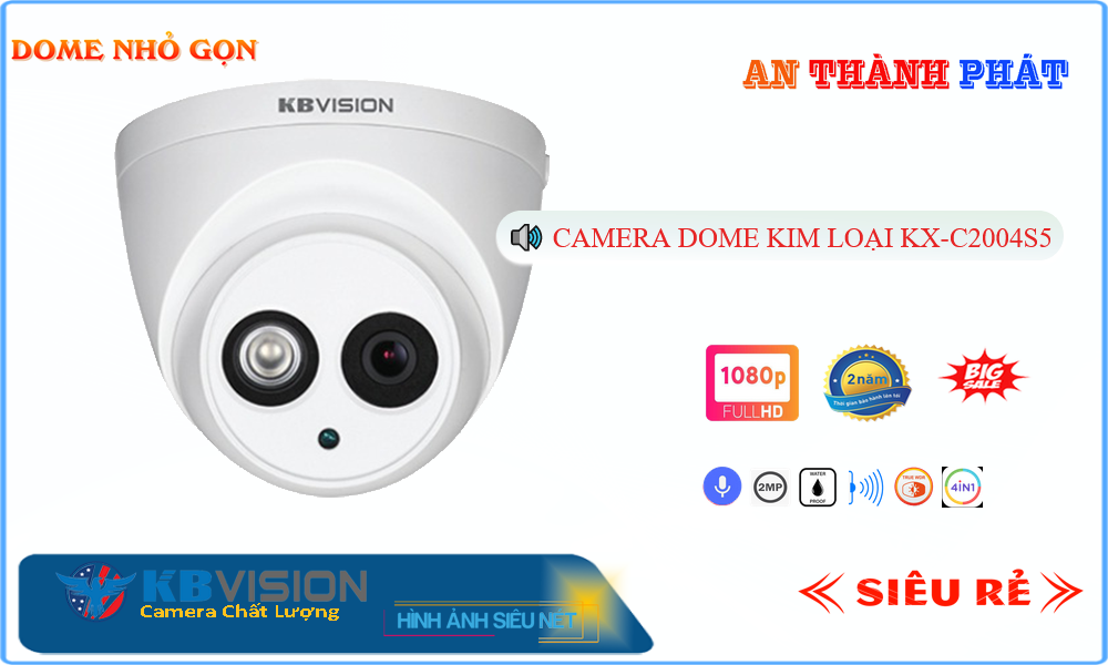 Camera Giá Rẻ KBvision KX-C2004S5 Giá rẻ ✅,Giá KX-C2004S5,KX-C2004S5 Giá Khuyến Mãi,bán Camera KBvision