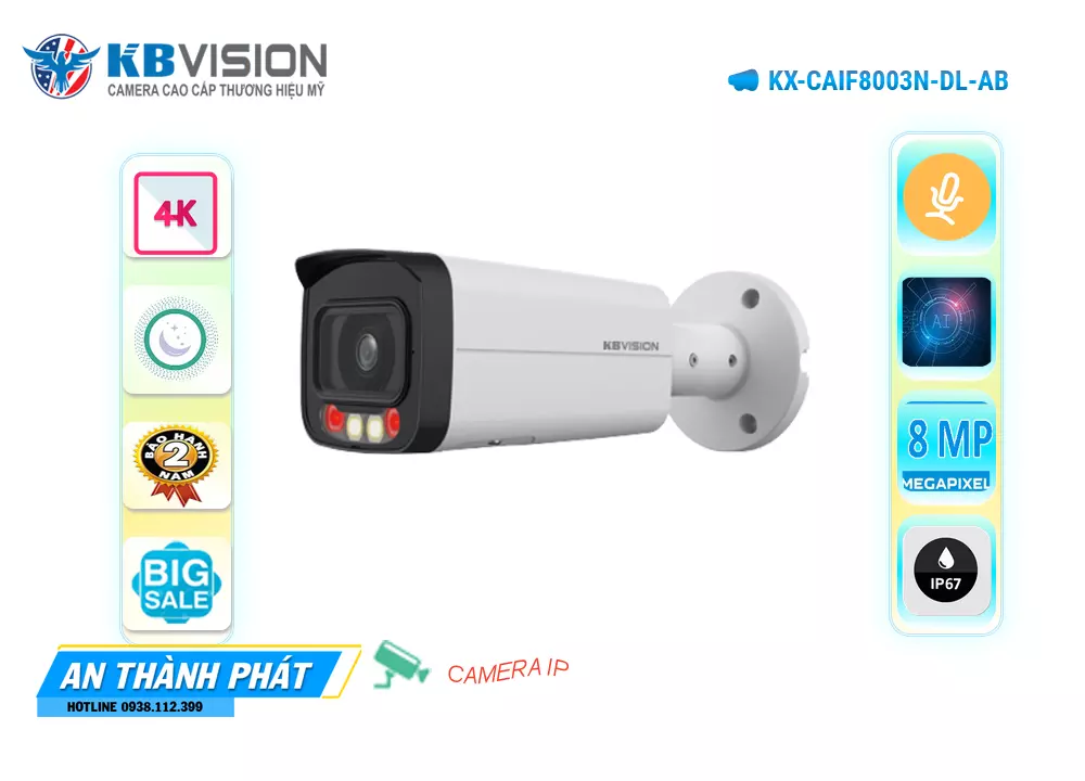 Camera Kbvision KX-CAiF8003N-DL-AB,KX-CAiF8003N-DL-AB Giá rẻ,KX-CAiF8003N-DL-AB Giá Thấp Nhất,Chất Lượng