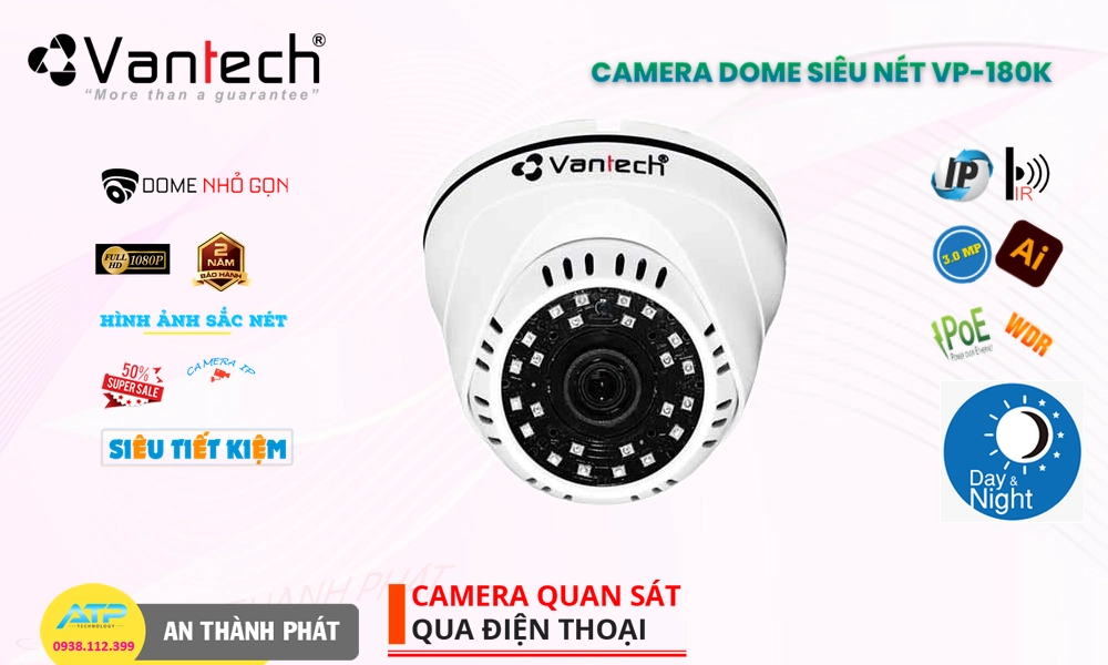 Camera IP POE VanTech VP-180K Mẫu Đẹp Camera IP POE VanTech VP-180K Mẫu Đẹp