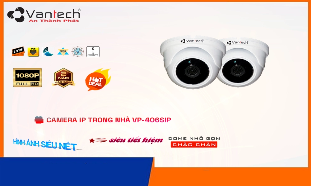 Camera An Ninh VanTech VP-406SIP Chức Năng Cao Cấp,thông số VP-406SIP, Công Nghệ IP VP-406SIP Giá rẻ,VP 406SIP,Chất