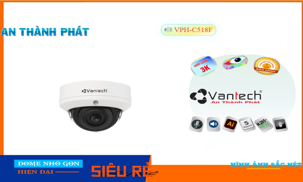 VPH C518F,Camera VanTech đang khuyến mãi VPH-C518F,VPH-C518F Giá rẻ, Ip Sắc Nét VPH-C518F Công Nghệ Mới,VPH-C518F Chất