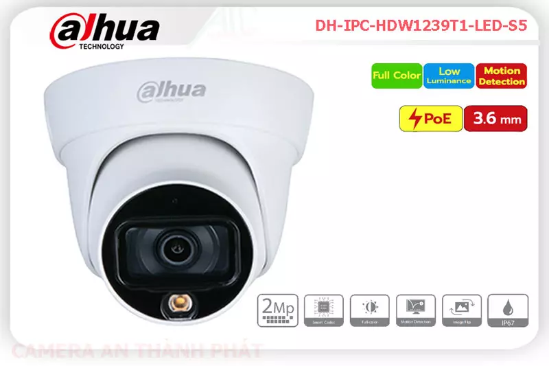 Camera IP dahua DH-IPC-HDW1239T1-LED-S5,Giá DH-IPC-HDW1239T1-LED-S5,phân phối