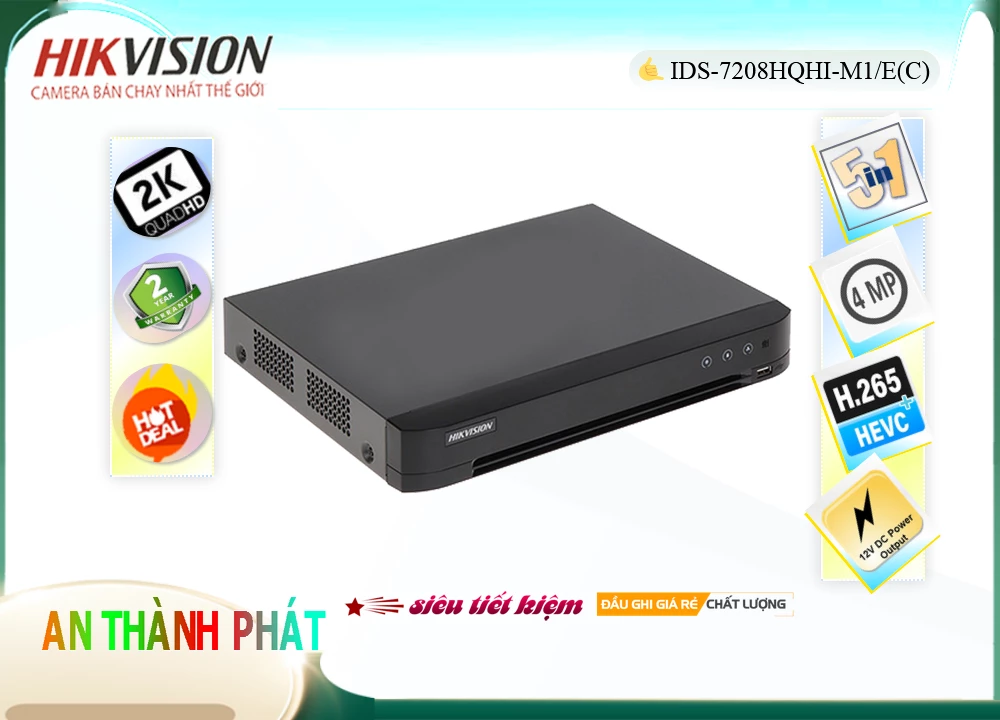 iDS-7208HQHI-M1/E(C) sắc nét Hikvision