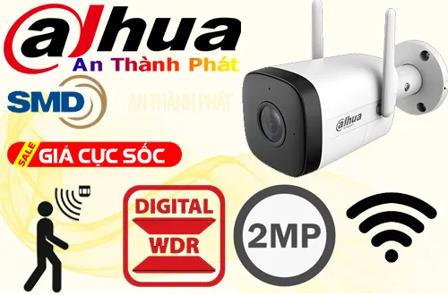 camera giám sát Dahua DH-IPC-HFW1230DT-STW-VN 2.0MP, Cảm biến: 1/2.7 CMOS, Tầm xa hồng ngoại: 30m, hỗ trợ công nghệ PIR,Chuẩn nén video: H.265/H.264 hỗ âm thanh 2 chiều, POE.
