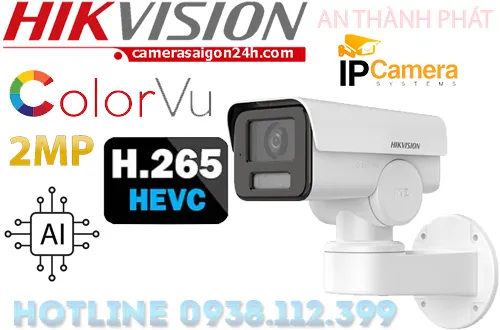 camera IP hikvision DS-2CD1P27G2-LUF với độ phân giải 2.0mp, CMOS, Chống Ngược Sáng DWDR (120db), Hồng Ngoại SMD, full color 30m, chống bụi và nước IP67