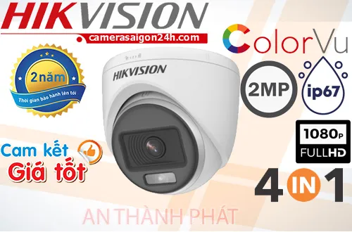camera giám sát hkivision với độ phân giải FULL HD 1080P, có thể nhìn vào ban đêm do có chế độ full color lên đến 40m,	AHD CVI TVI BCS