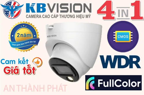 bộ camera giám sát kbvision với độ phân giải FULL HD 1080P, CVI, TVI, AHD, Analog, với công nghệ full color ban đêm.