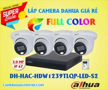 lắp camera dahua full color sắc nét, camera dahua full color, lắp camera full color, camera full color DH-HAC-HDW1239TLQP-LED-S2, camera HDW1239TLQP, DH-HAC-HDW1239TLQP-LED-S2